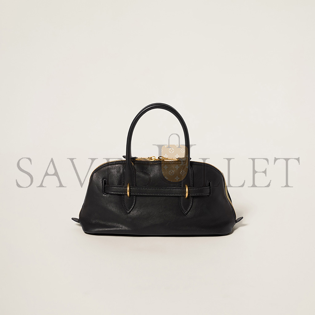 MIU MIU AVENTURE NAPPA LEATHER TOP-HANDLE BAG 5BB168 (33*17*11cm) MIU MIU AVENTURE NAPPA LEATHER TOP-HANDLE BAG 5BB168 (33*17*11cm)